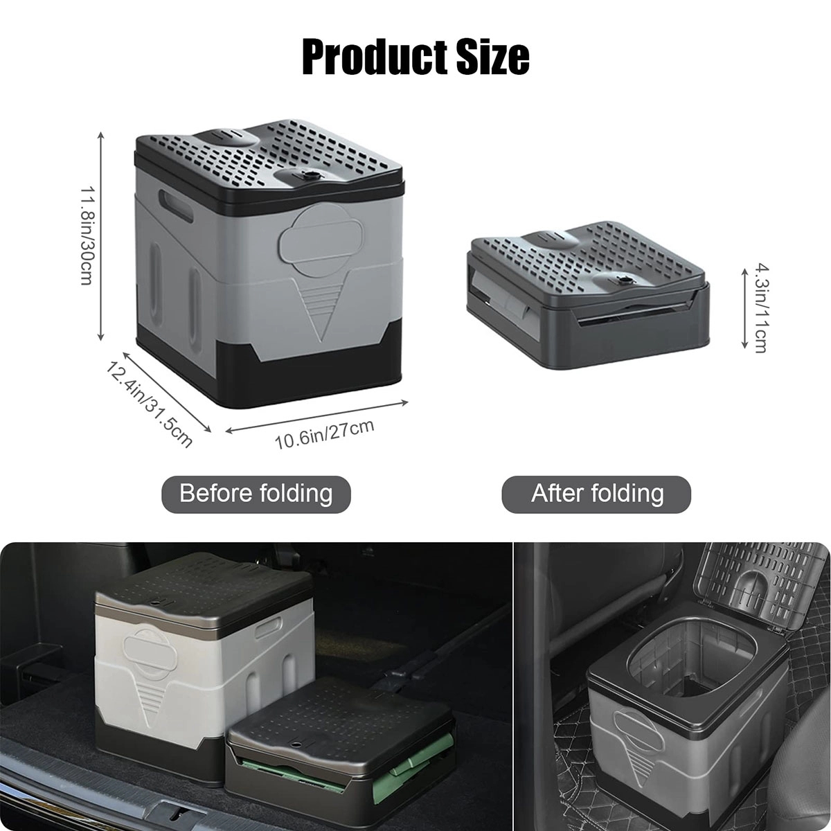 Portable Toilet for Camping 9pcs 2