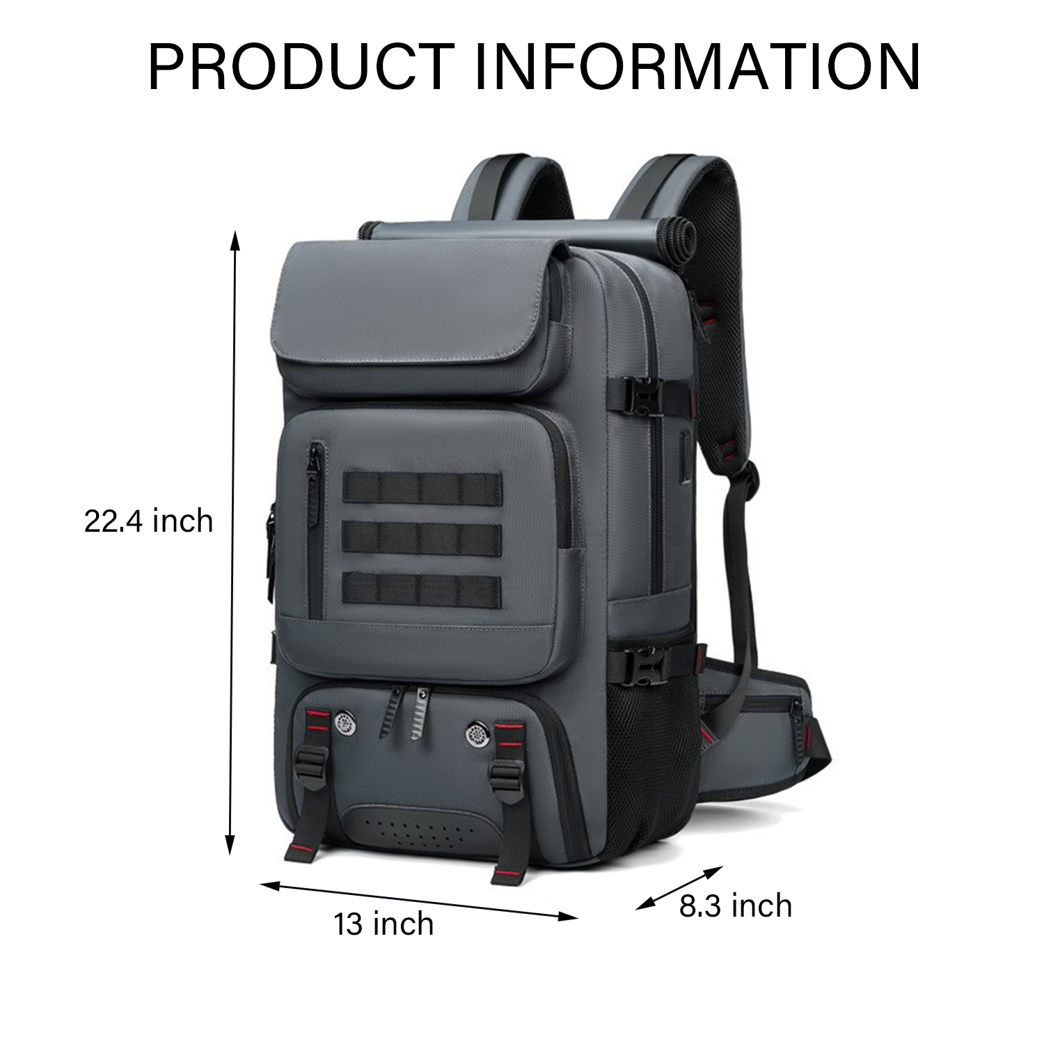 50L Backpack Convertible Waterproof Durable Bag 10
