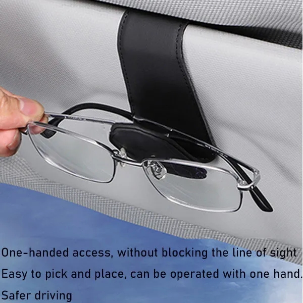 Magnetic Leather Car Sunglass Storage Clip 5