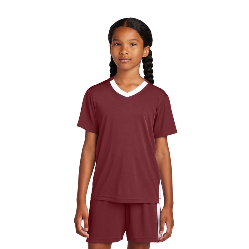 Sport-Tek Youth Competitor United V-Neck 57