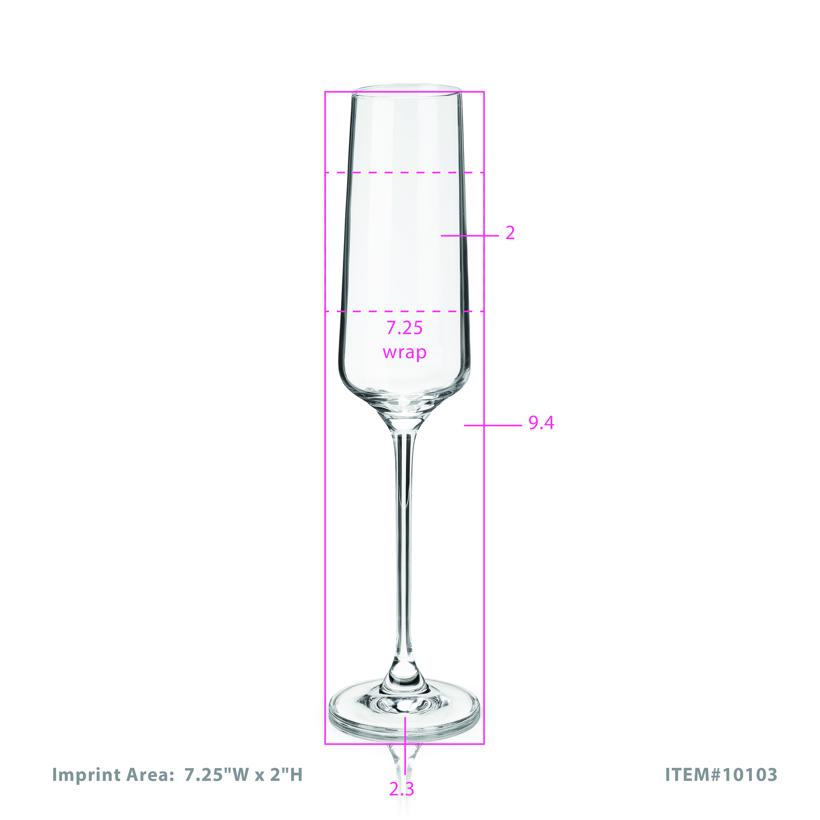 Viski® Reserve Inez Crystal Flute Glass, set of 4 4