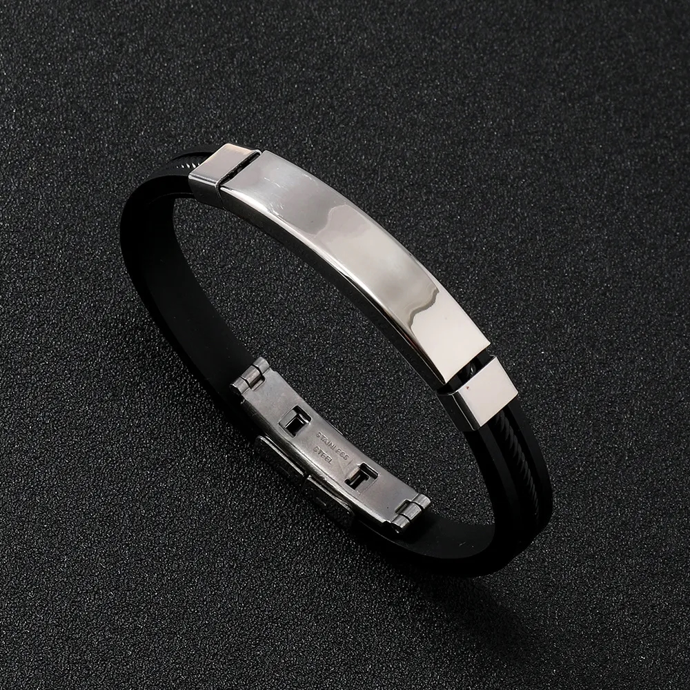 Titanium steel silicone bracelet 5