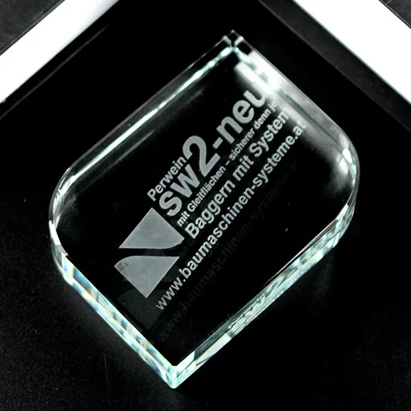 Crystal Leaf shaped paperweight 3