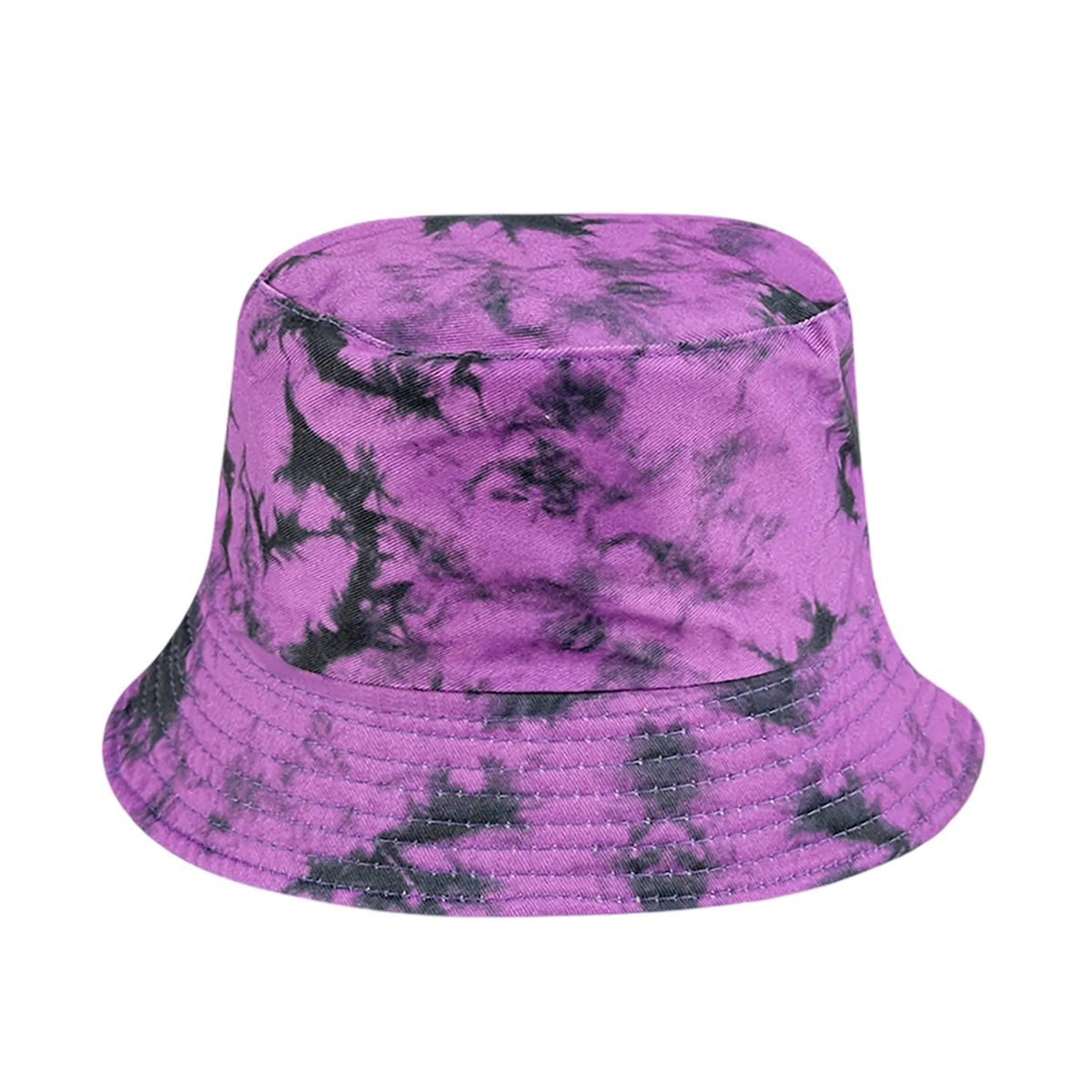 Plastic Tie Dye Hat with Foldable Double Sided Design 6