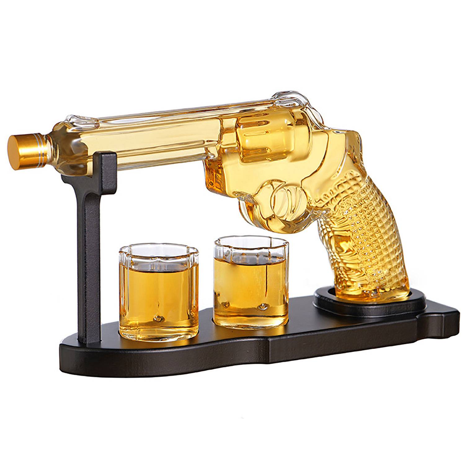 11oz Gun Whiskey Decanter Set w/ Shot Glass 1