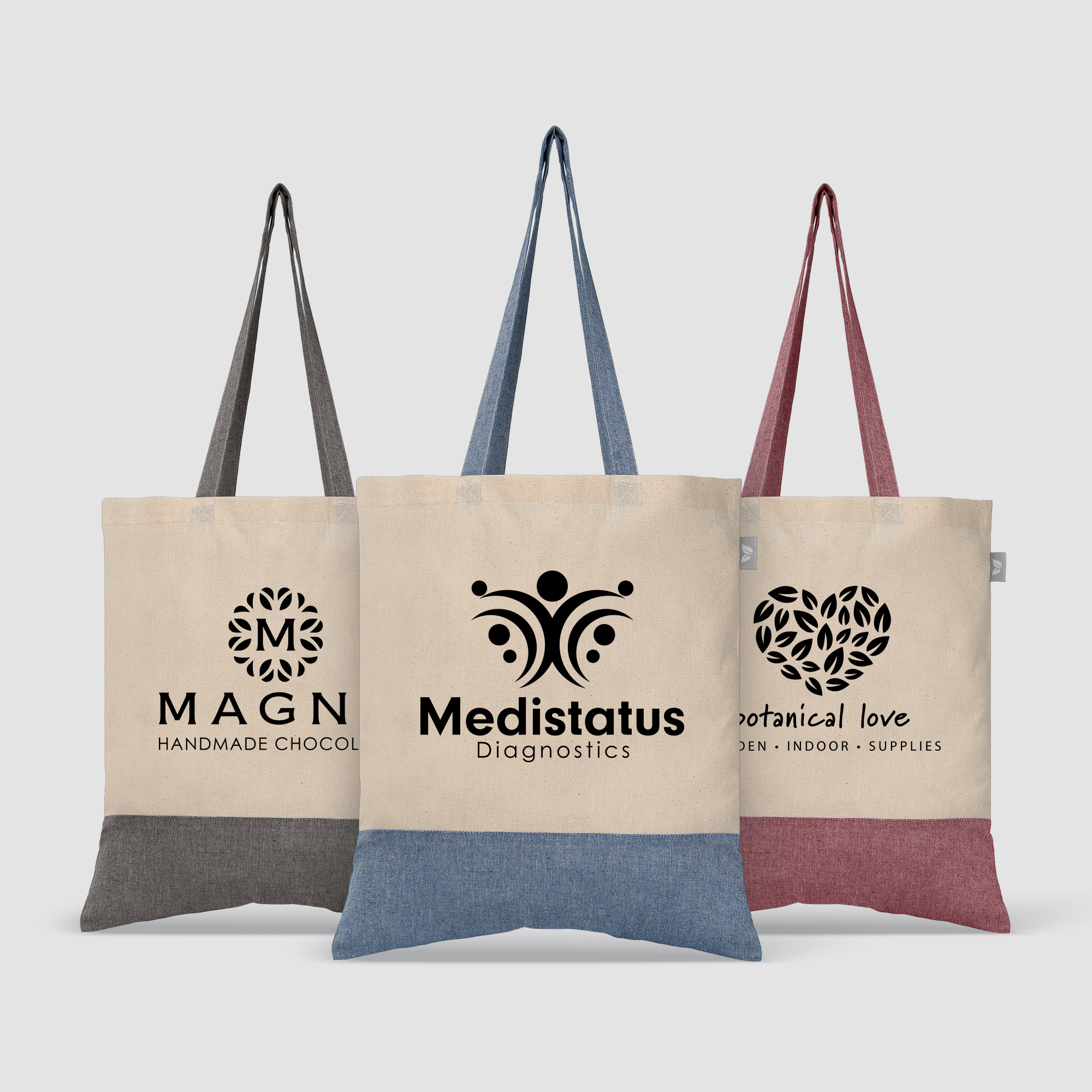 Quebec - 5 oz. Two-Tone Recycled Cotton Tote 6