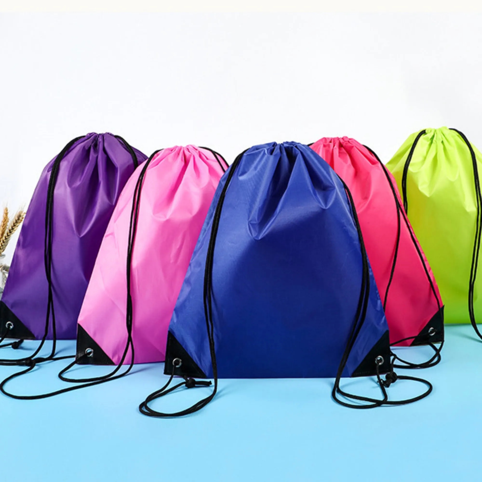 Colorful Drawstring Backpacks Logo Print Marathon Events 5