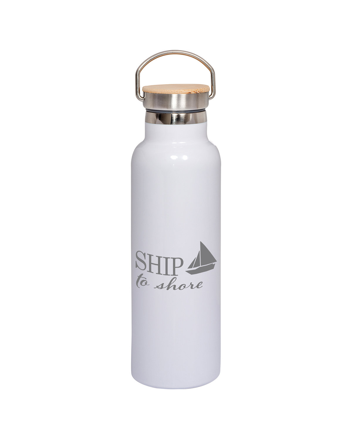 20 oz Vacuum Insulated Water Bottle With Bamboo Lid 3