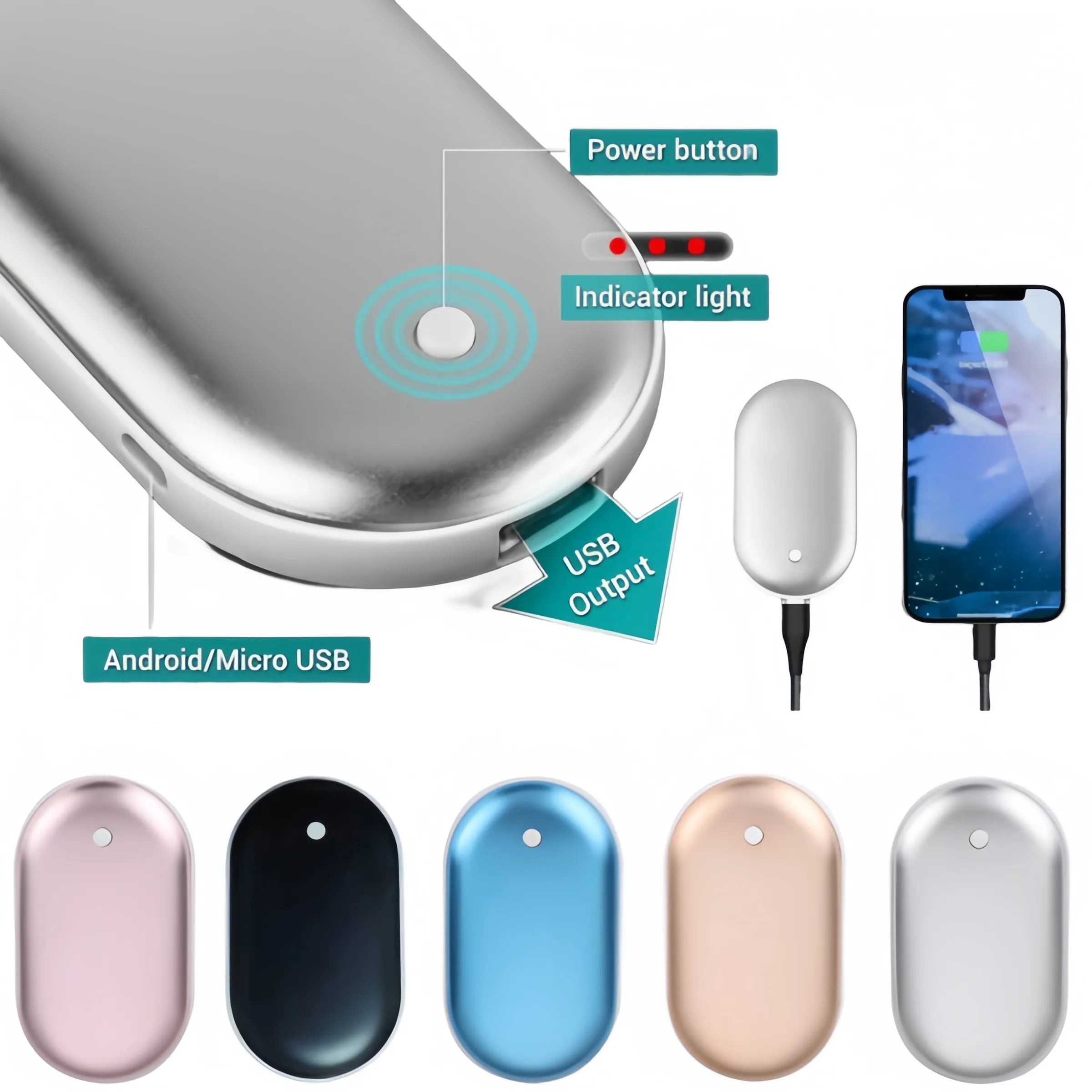 Rechargeable Hand Warmer Power Bank 1