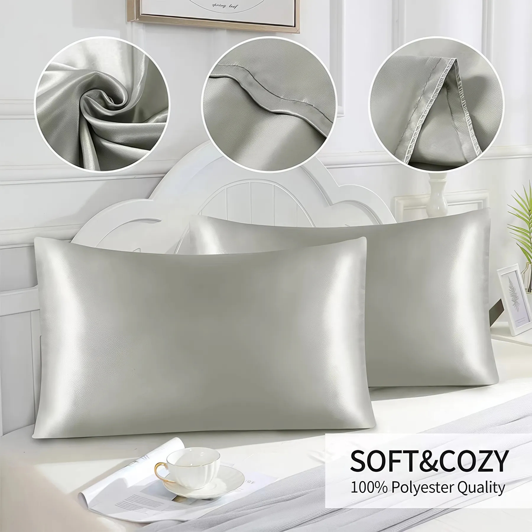Satin Pillowcase for Hair and Skin 3