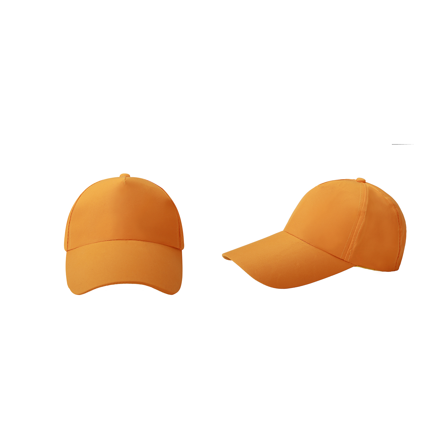 Stock Solid Color Poly Peach Skin 5 Panel Cap w/Velcro Back Fastener 4