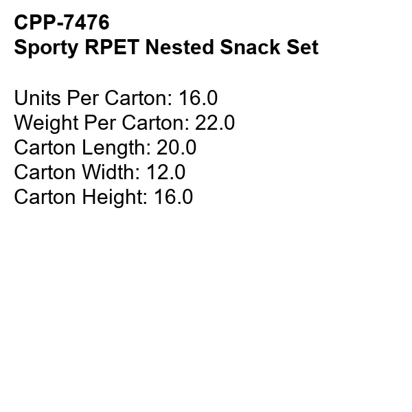 Sporty RPET Nested Snack Set 11