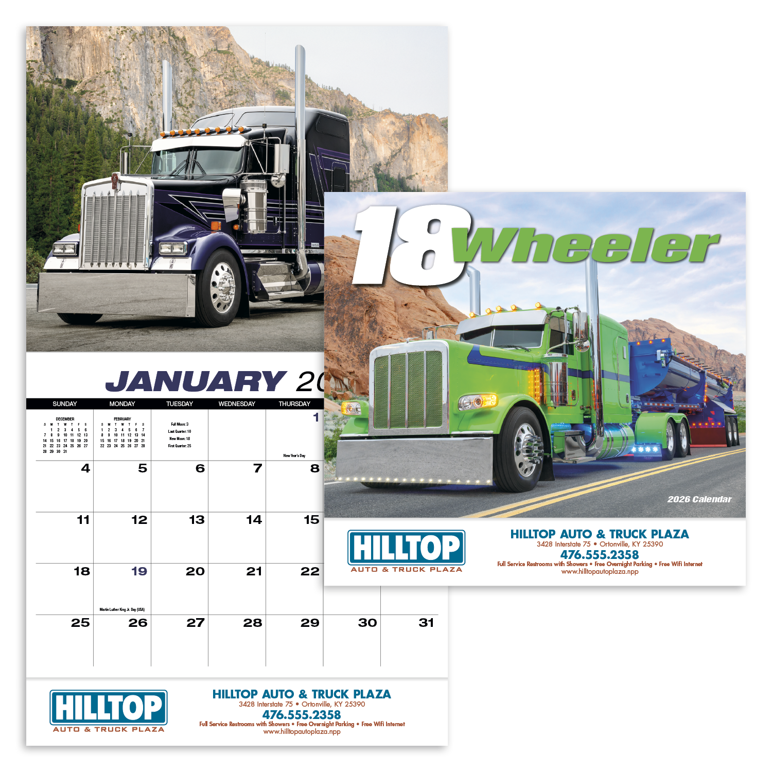 HotLine® Products 18-Wheeler Wall Appointment Calendar - Stapled 3