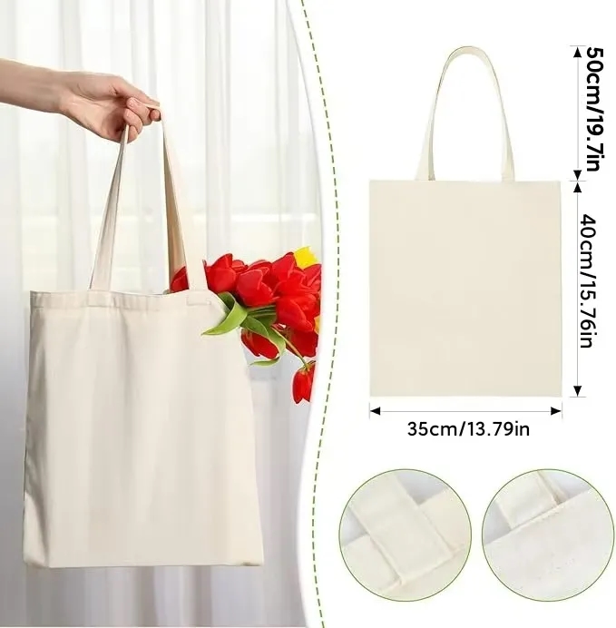 Blank Reusable Grocery Canvas Tote Bags 8