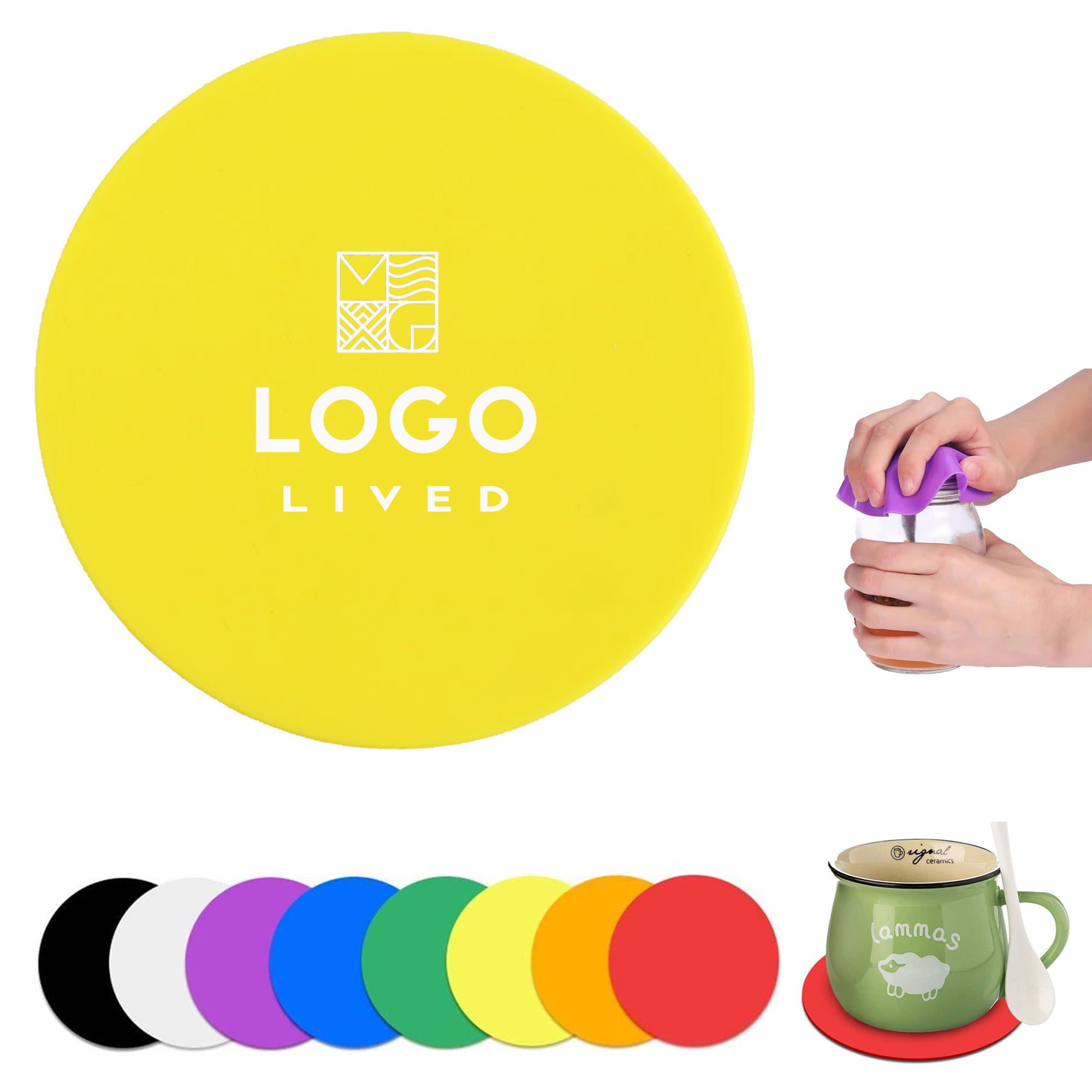 Silicone Round Jar Opener Coaster 2