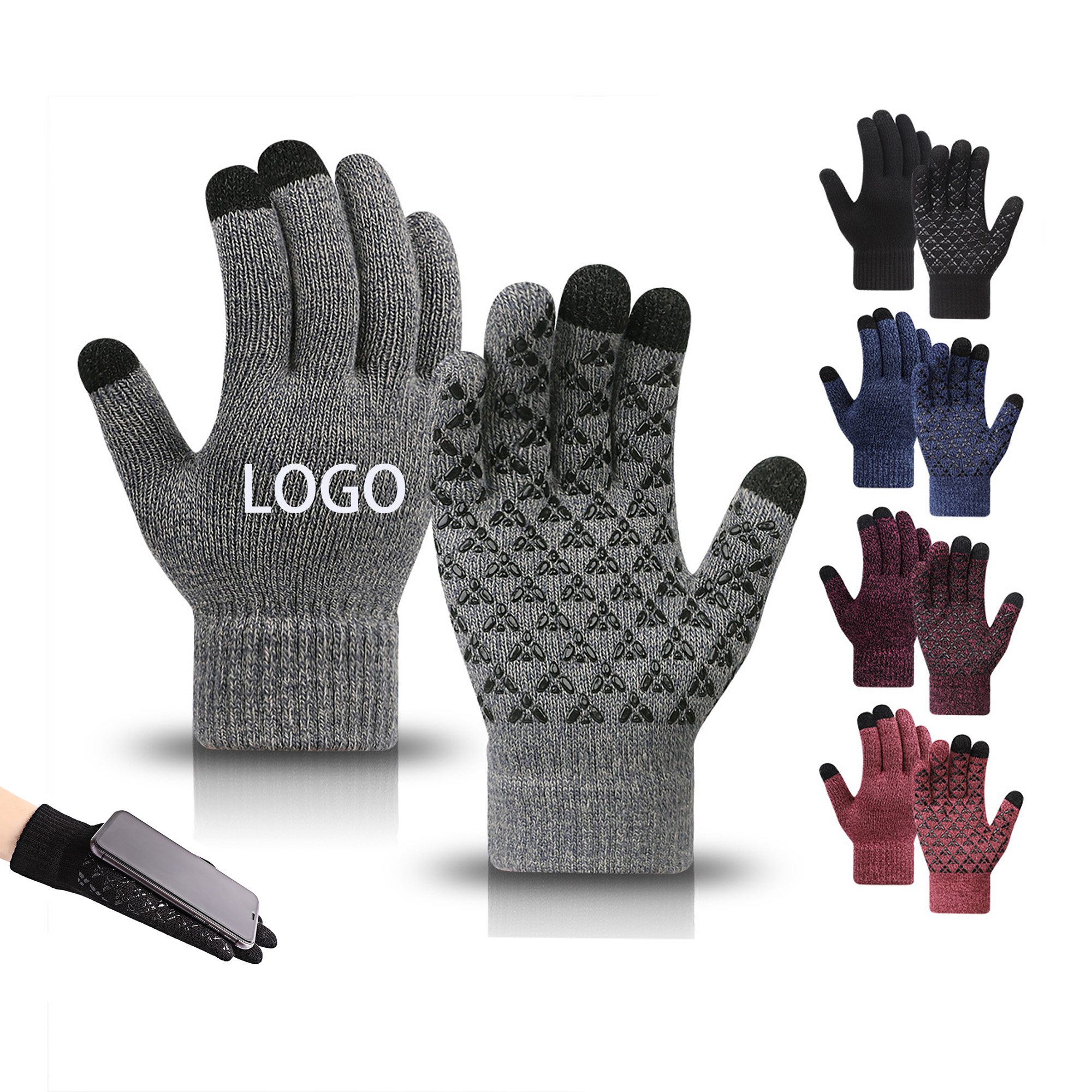 Warm Winter Touchscreen Knitted Gloves 3