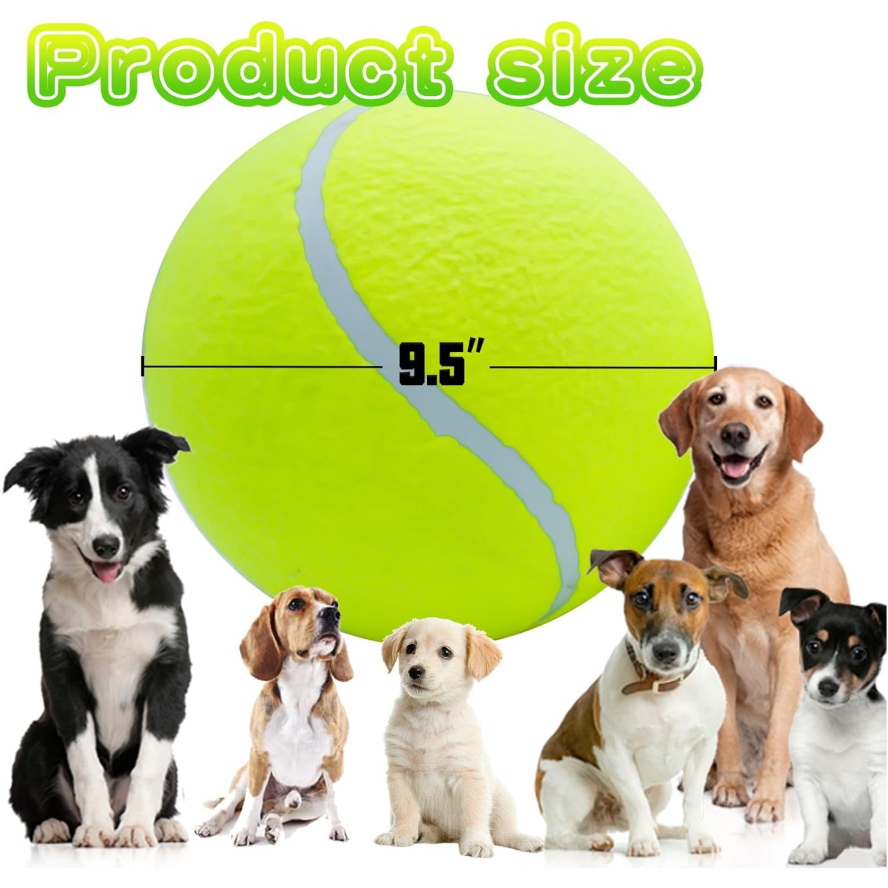 9.5" Inflatable Giant Pet Tennis Balls 1