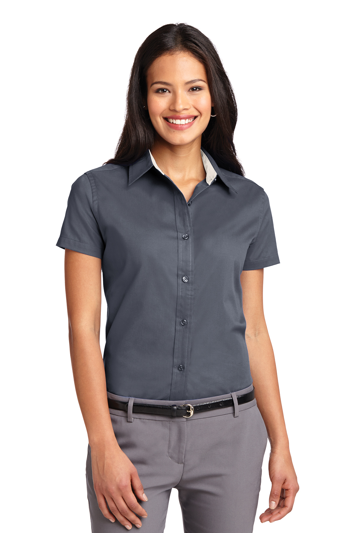 Ladies' Short Sleeve Oxford Button-Down Easy Care Shirts 11