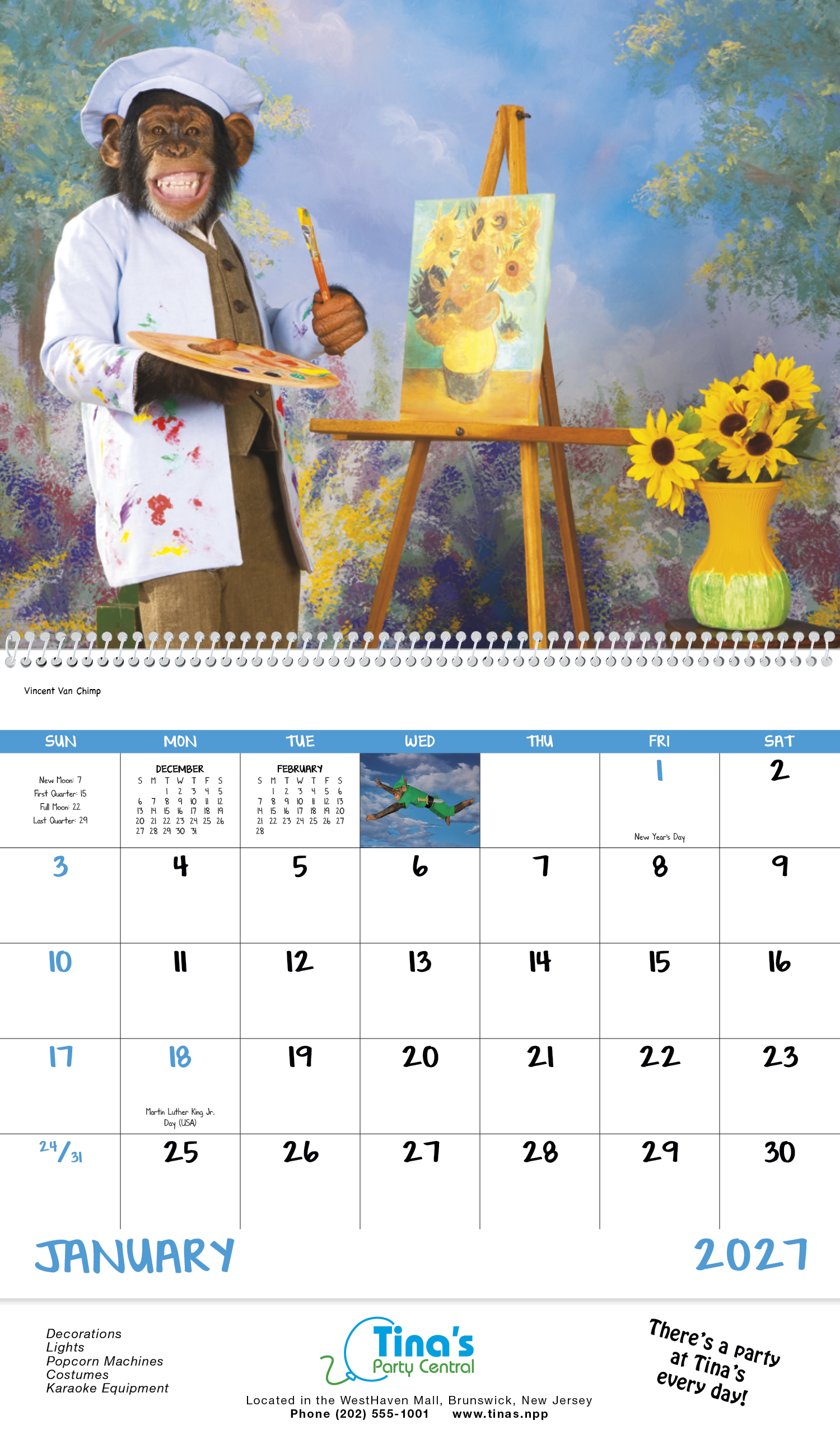 Good Value™ Monkey Mischief - Spiral Calendar 22