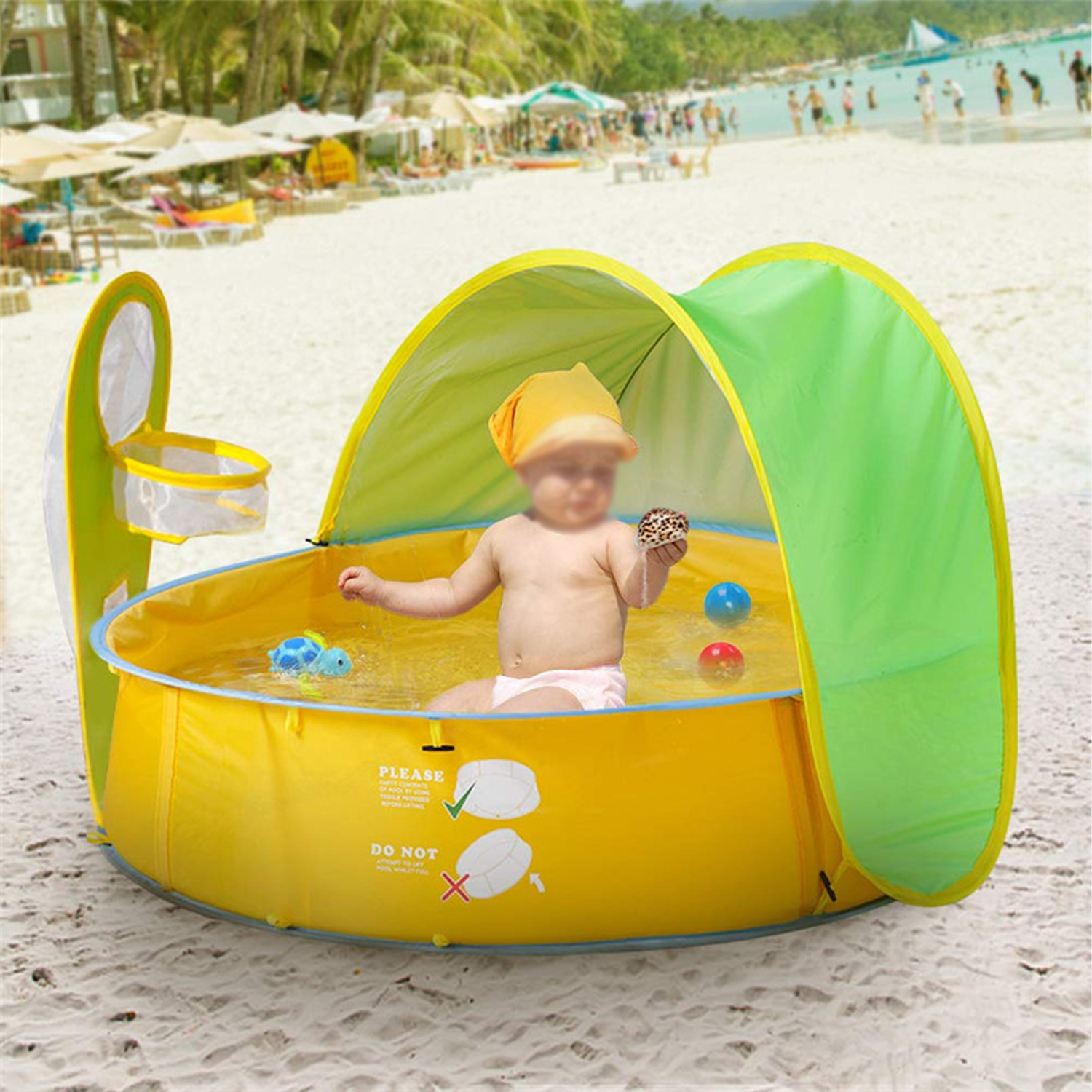 Toddler Pop-Up Pool Beach Tent Set 3