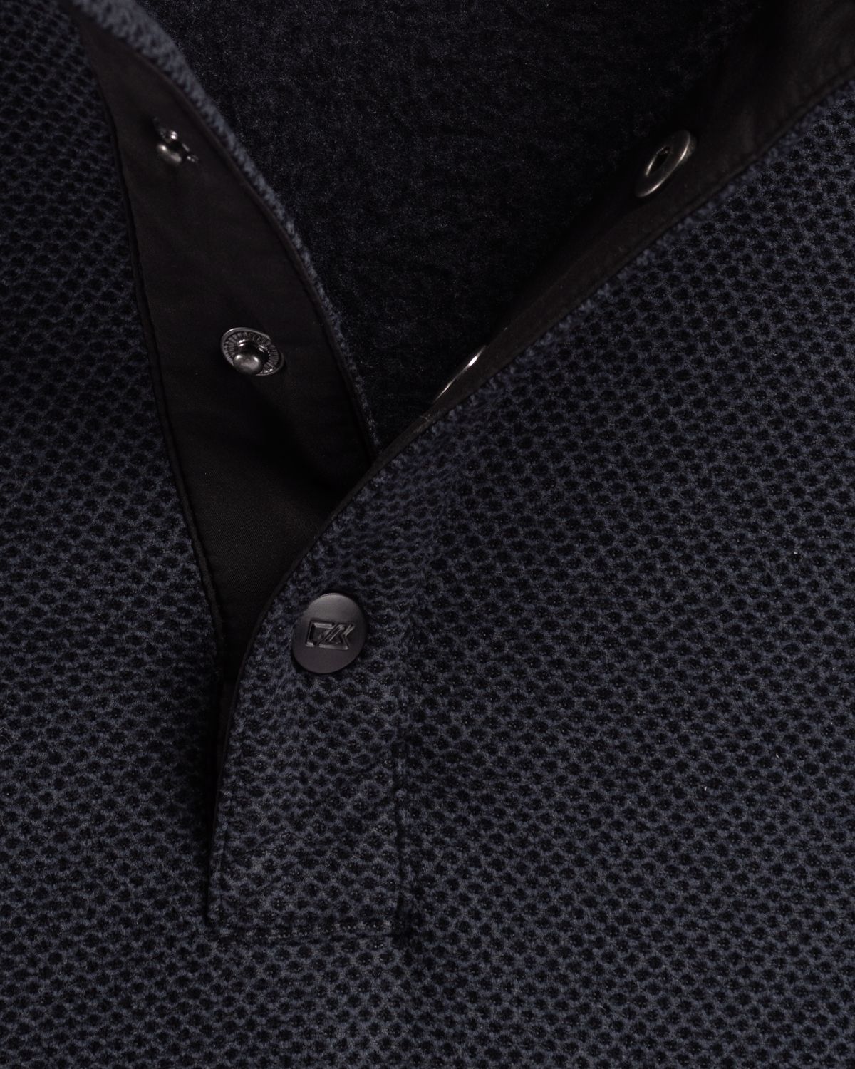 Hunts Point Eco Textured Fleece Recycled Mens Snap Pullover