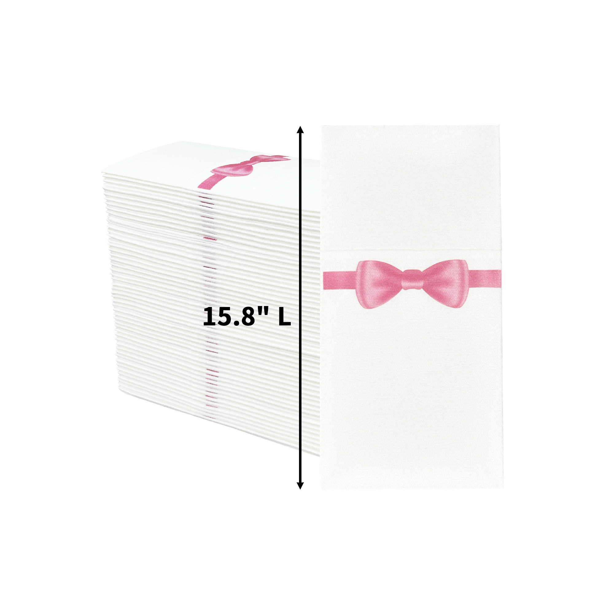 Dust Free Dinner Napkin With Utensil Wrap Panel 4