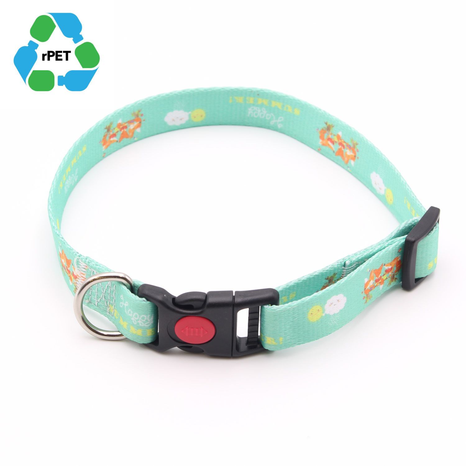 5/8"W x 12"L rPET Eco-friendly Sublimation Pet Collars w/ Buckle Release 2