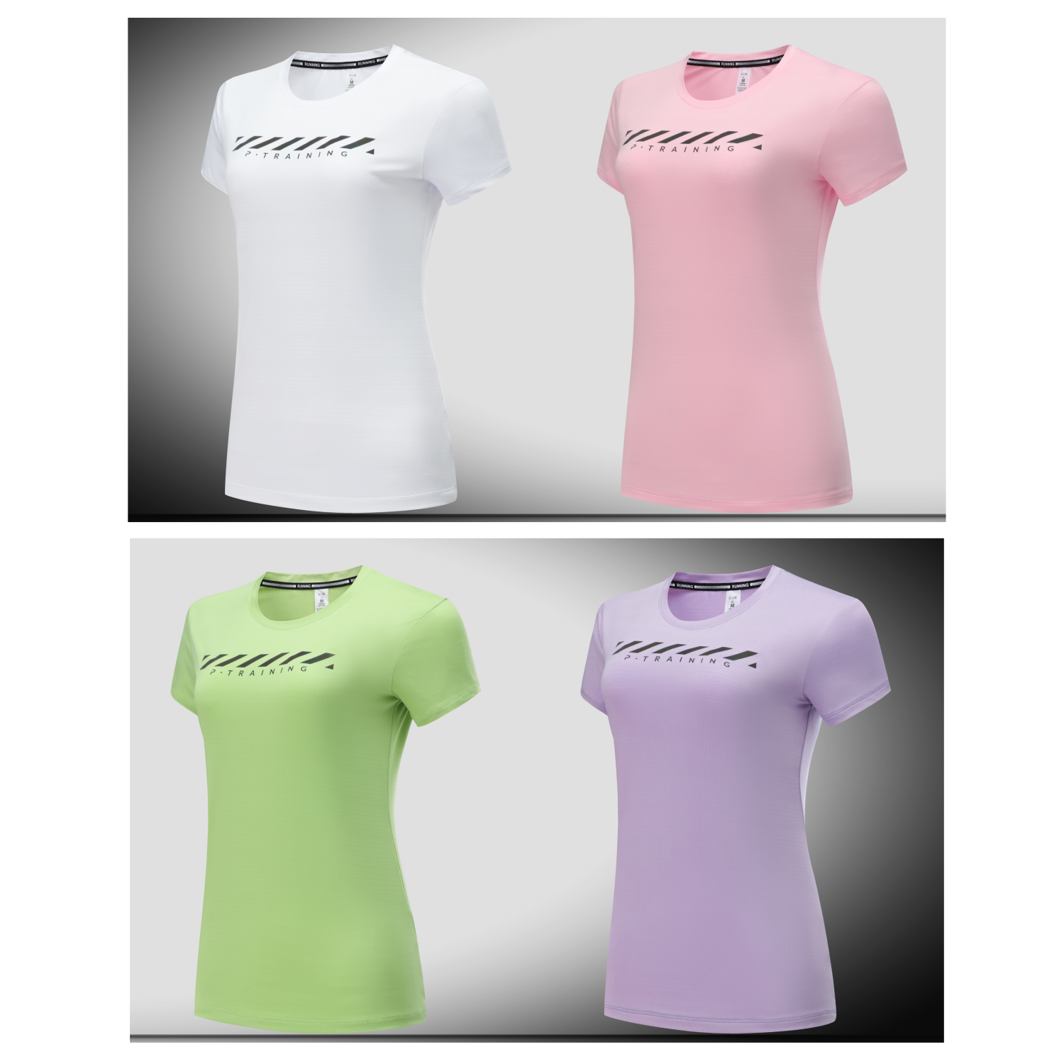 Women's Printed Running Short Sleeve T-Shirt - Stock Style 9 1
