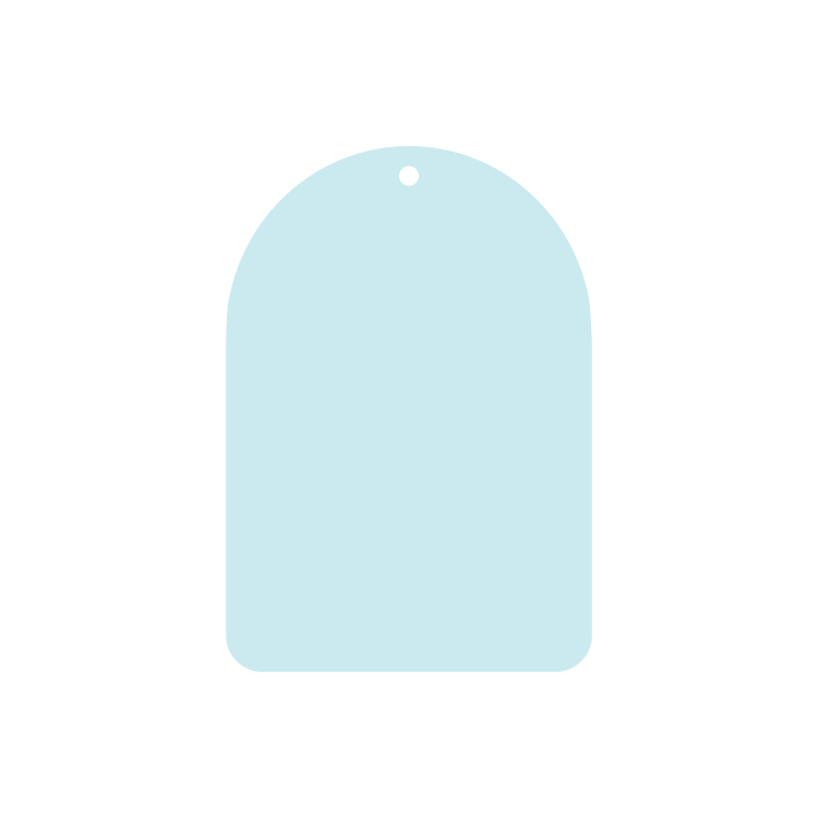 Promo Tag Card Stock 12 pt 01 - 15 sq in White (Stock Shape #) Digital Print 3