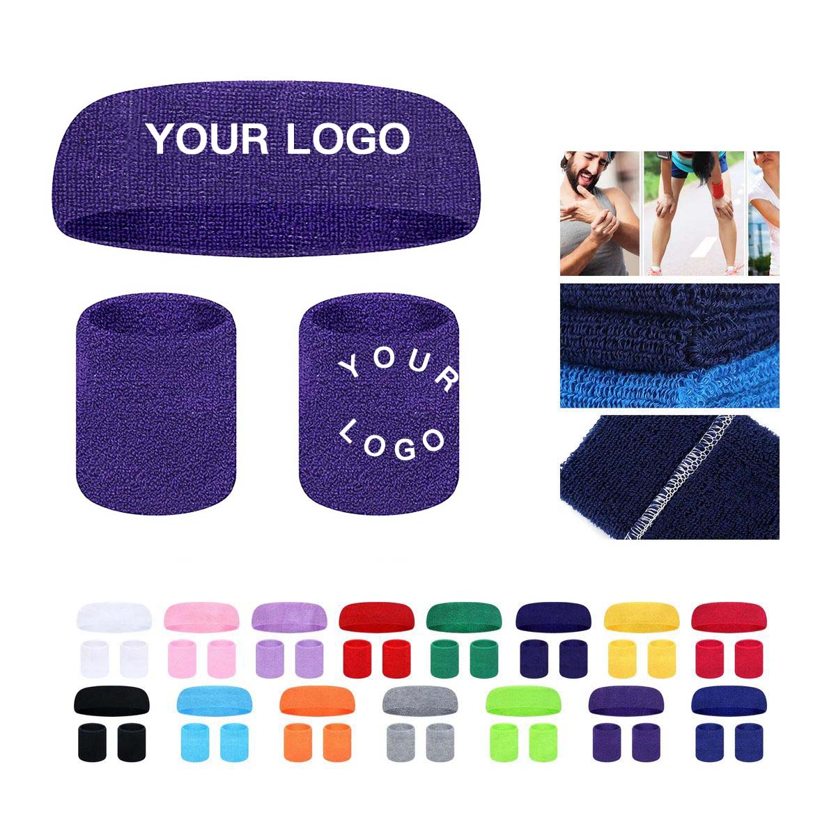 Breathable Headband and Wristbands for Fitness 2