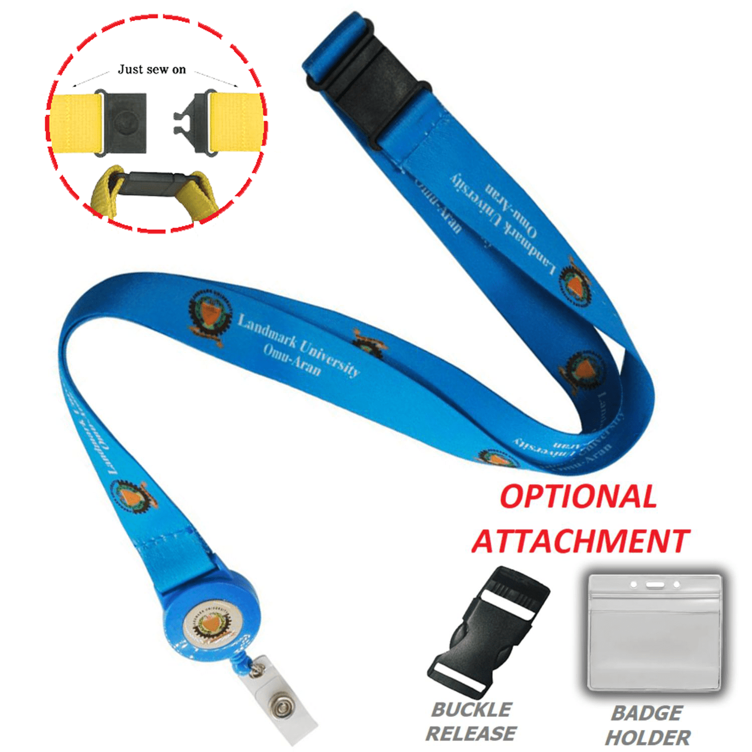 Dye-Sublimated Lanyard Badge Reel Combo w/ Safety Breakaway 3