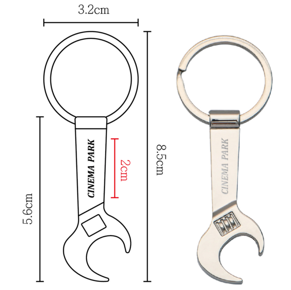 Wrench Bottle Opener Keychain 1