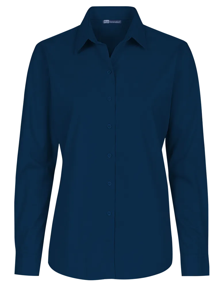 Ladies' L/S Value Poplin Shirt 37
