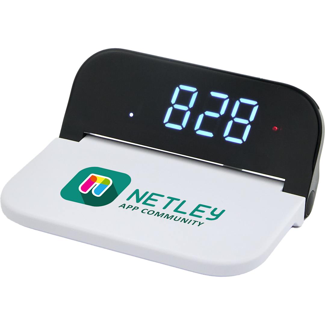 Digital Power Clock 15W Wireless Charger 55
