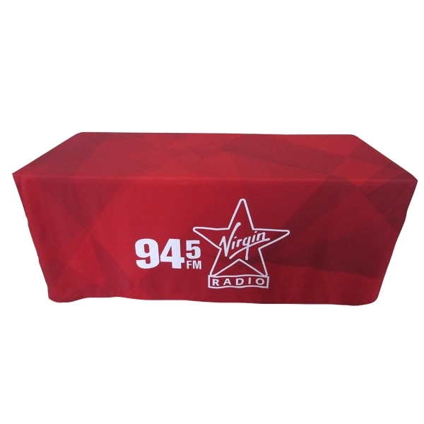Fitted Table Cover Tablecloth for 6' table, full color print 2