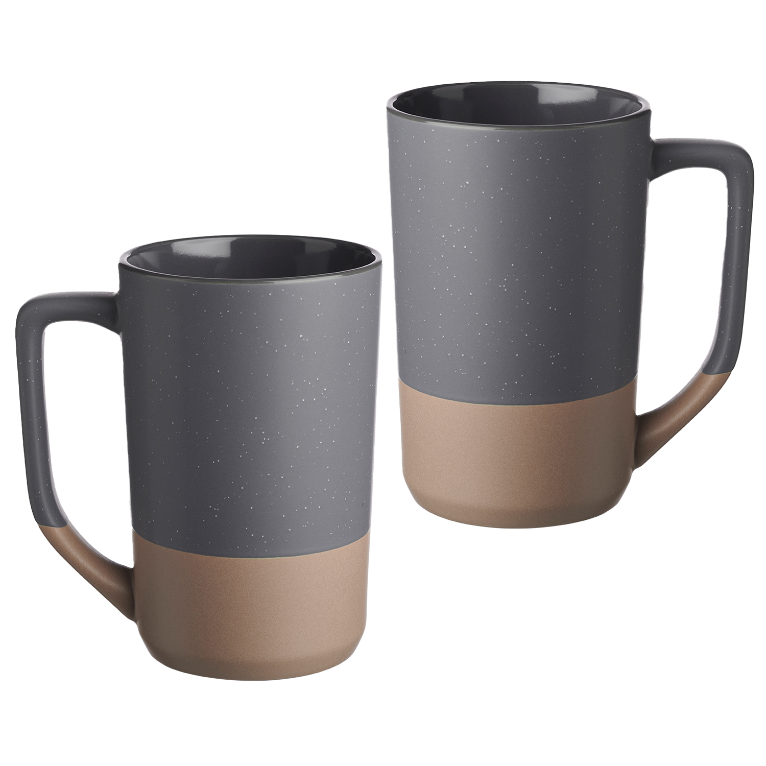 Two-Tone Ceramic Mug with Speckled Glaze, 17 oz. 2
