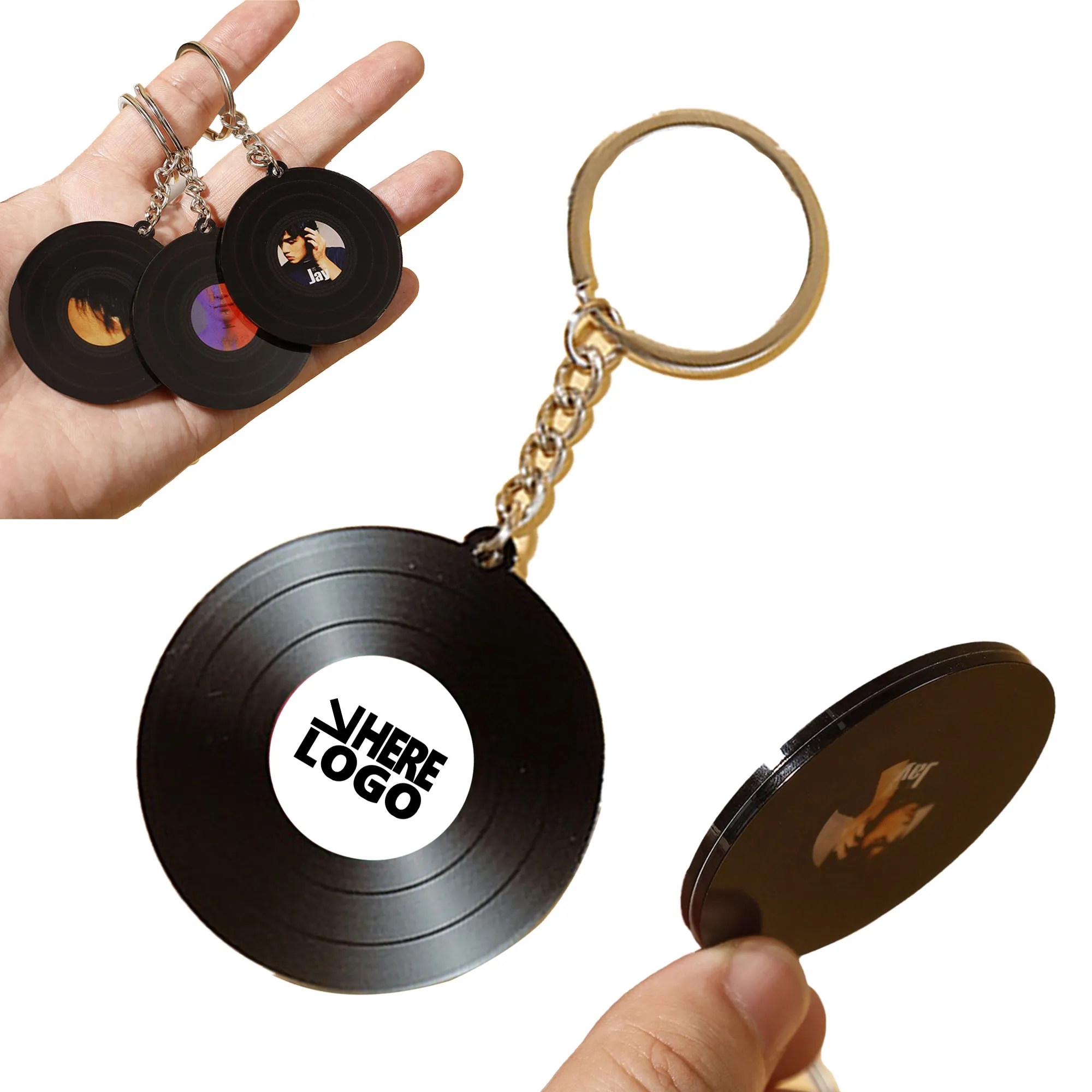 MOQ 20 NFC Record Acrylic Keychain 2" Round 2