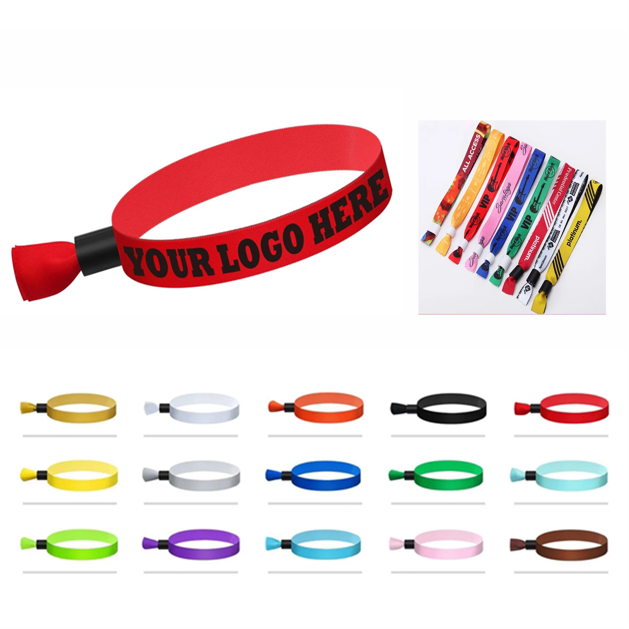 Ribbon Wristband MOQ 100pcs 3