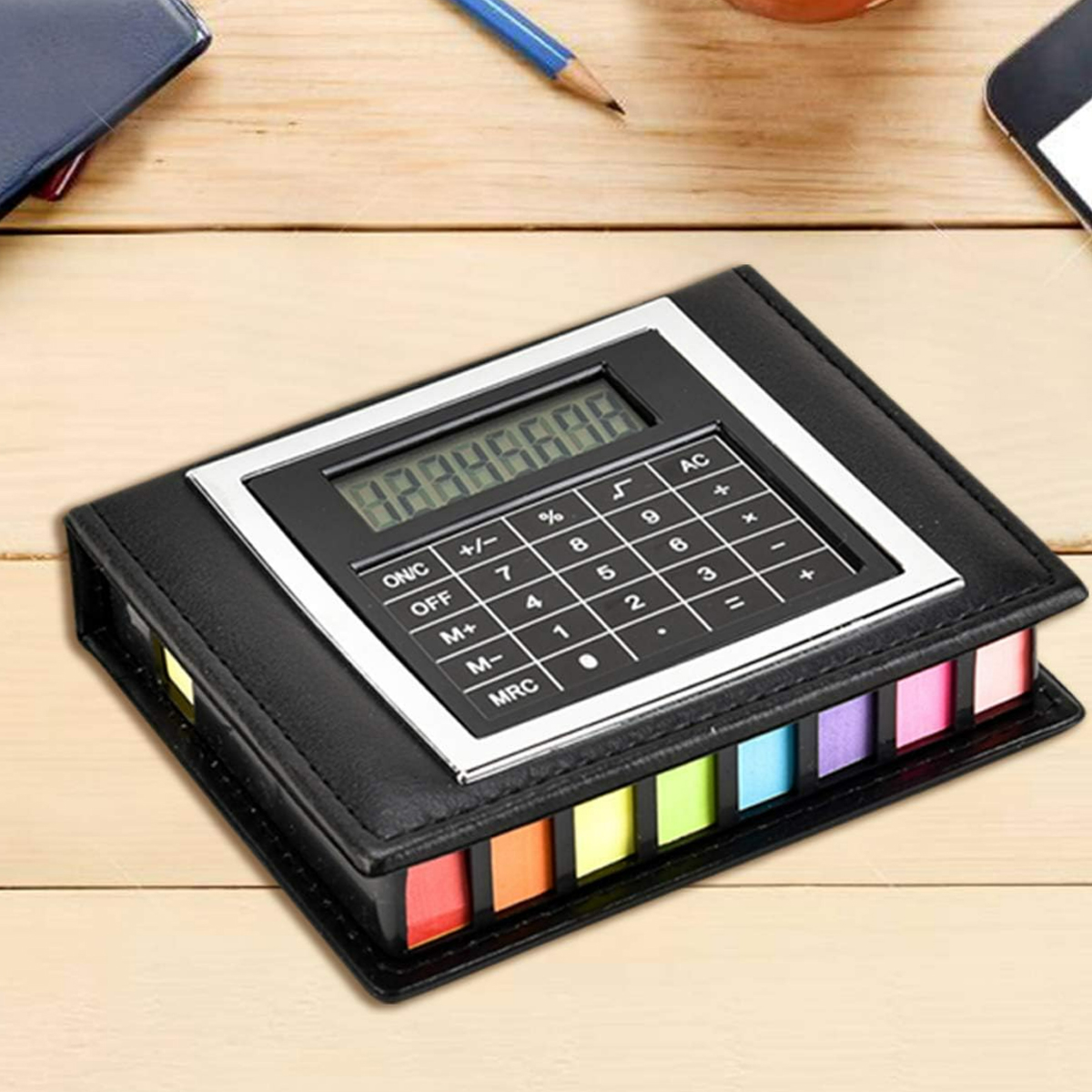 Executive Calculator & Notebook Organizer with Flags 8