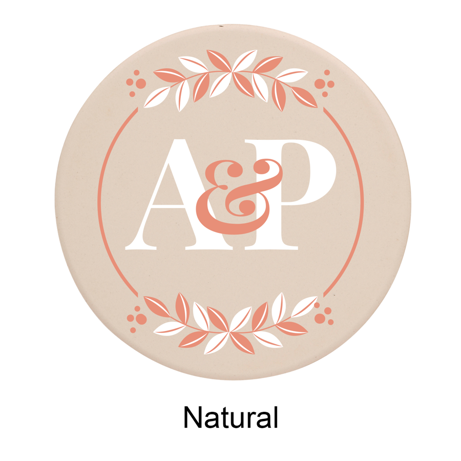 Round Ceramic Coasters 4" 3