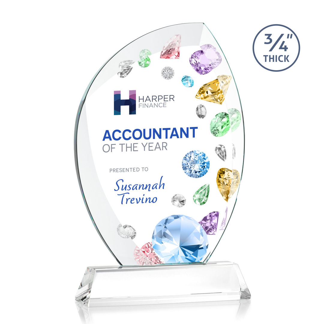 Wichita VividPrint™ Award on Newhaven Base - Clear 1