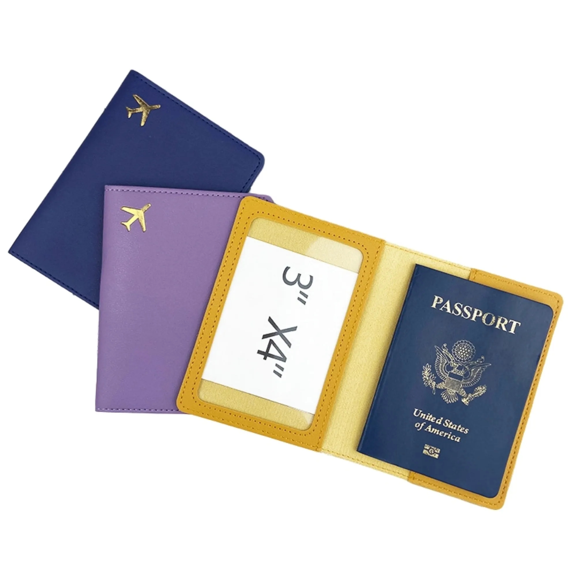 PU Leather Passport Holder Card Sleeve 4
