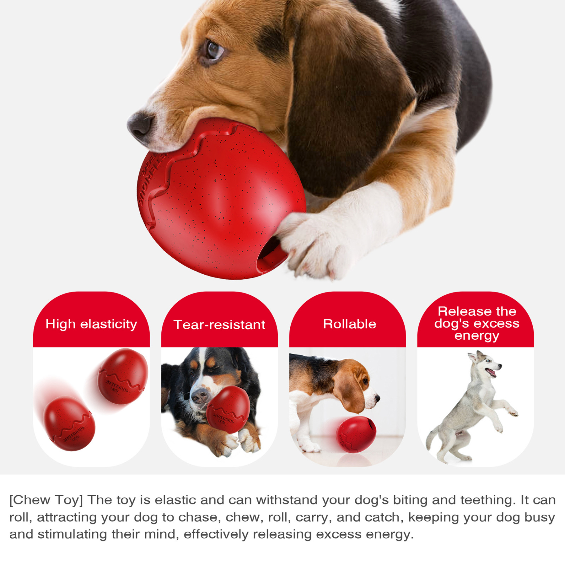 Plastic Aggressive Chewers Dog Toy Ball 6
