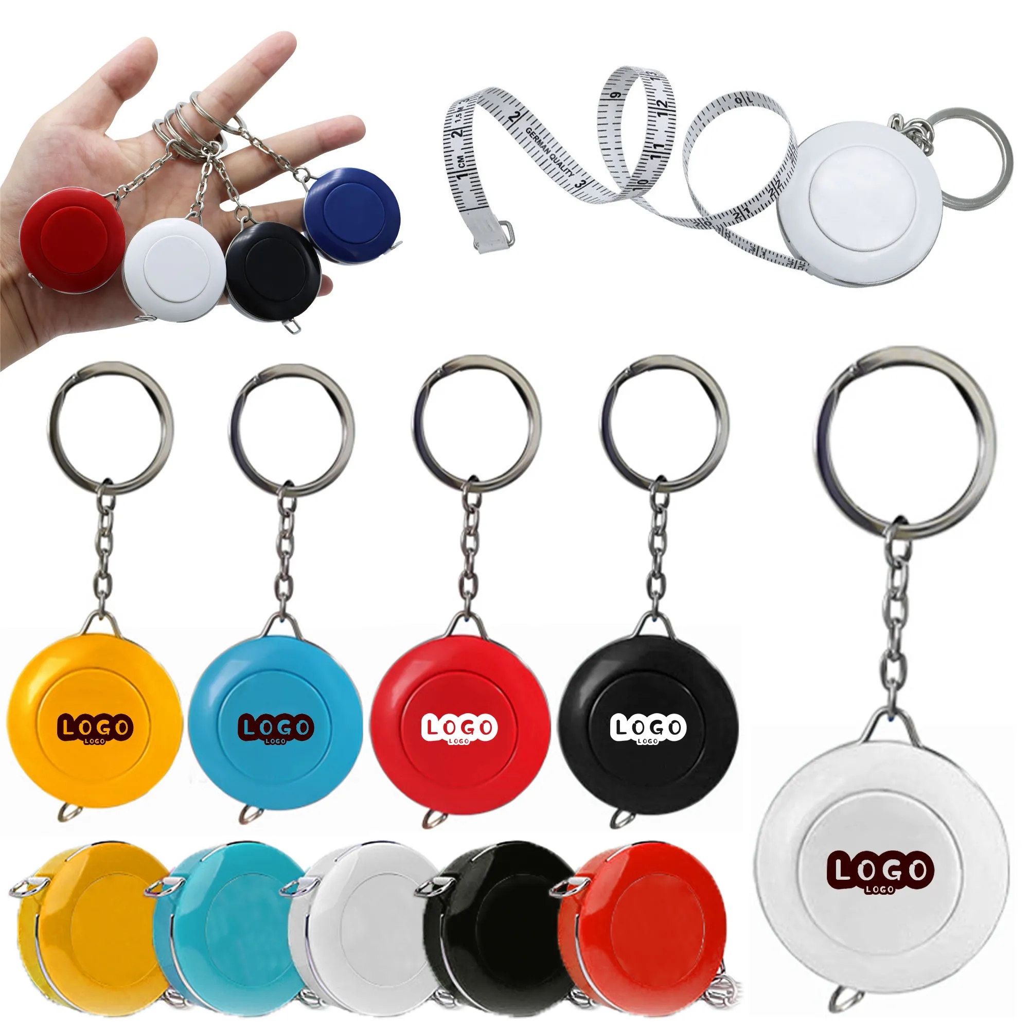 60" Retractable Measuring Tape Keychain 1