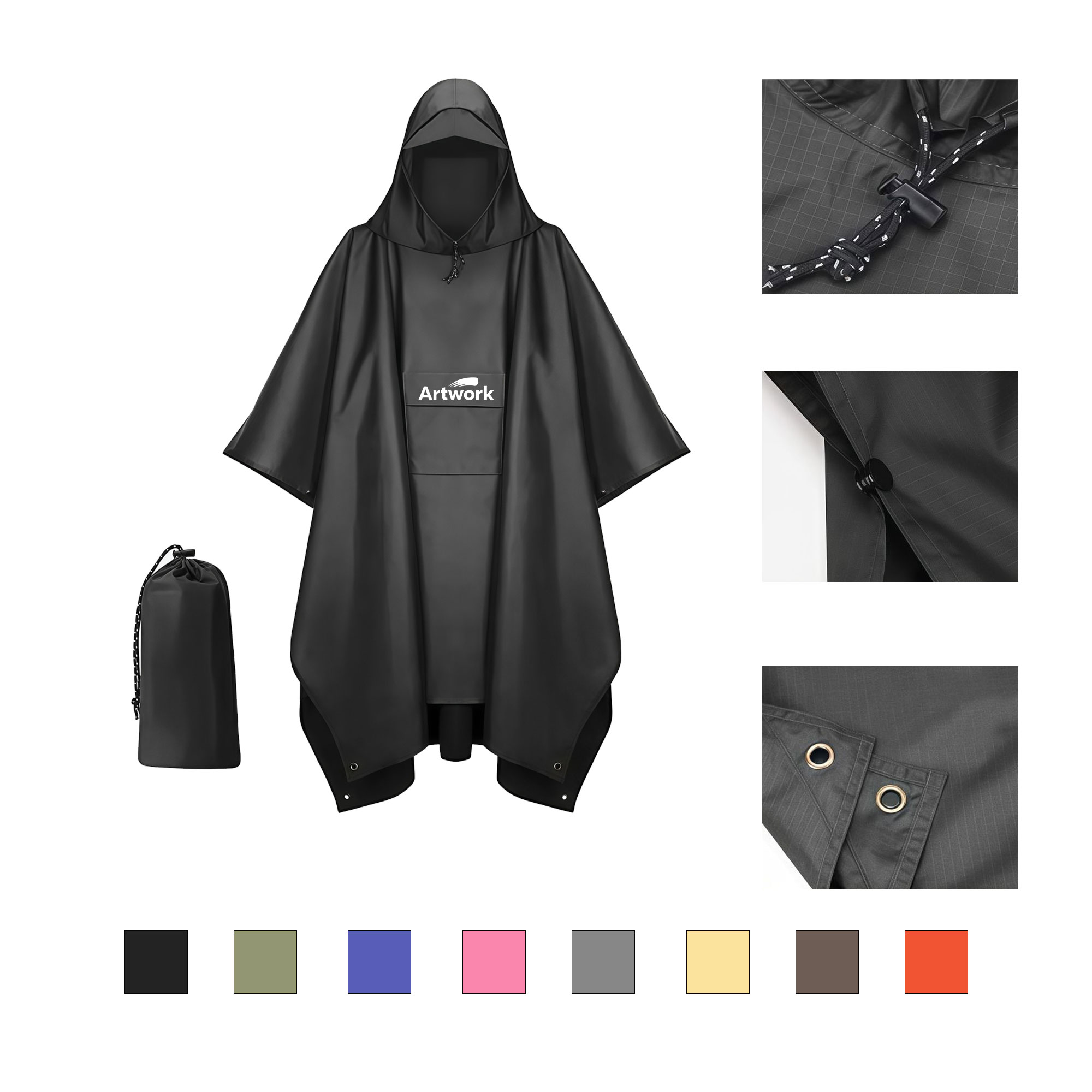 Outdoor Multifunctional 3-in-1 Poncho Raincoat 2