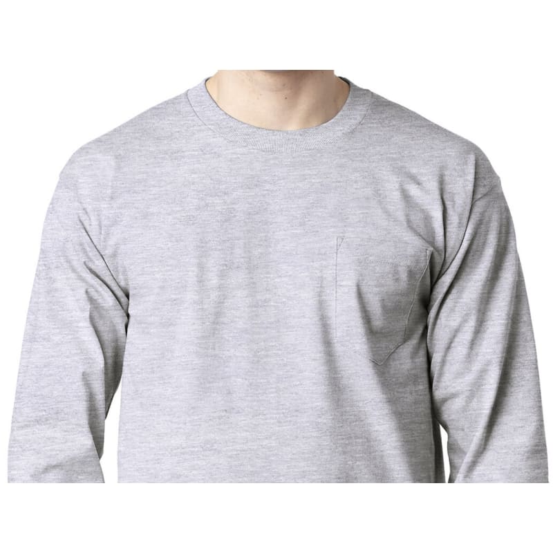 Bayside Adult 6.1 Oz., 100% Cotton Long Sleeve Pocket T-Shirt 9