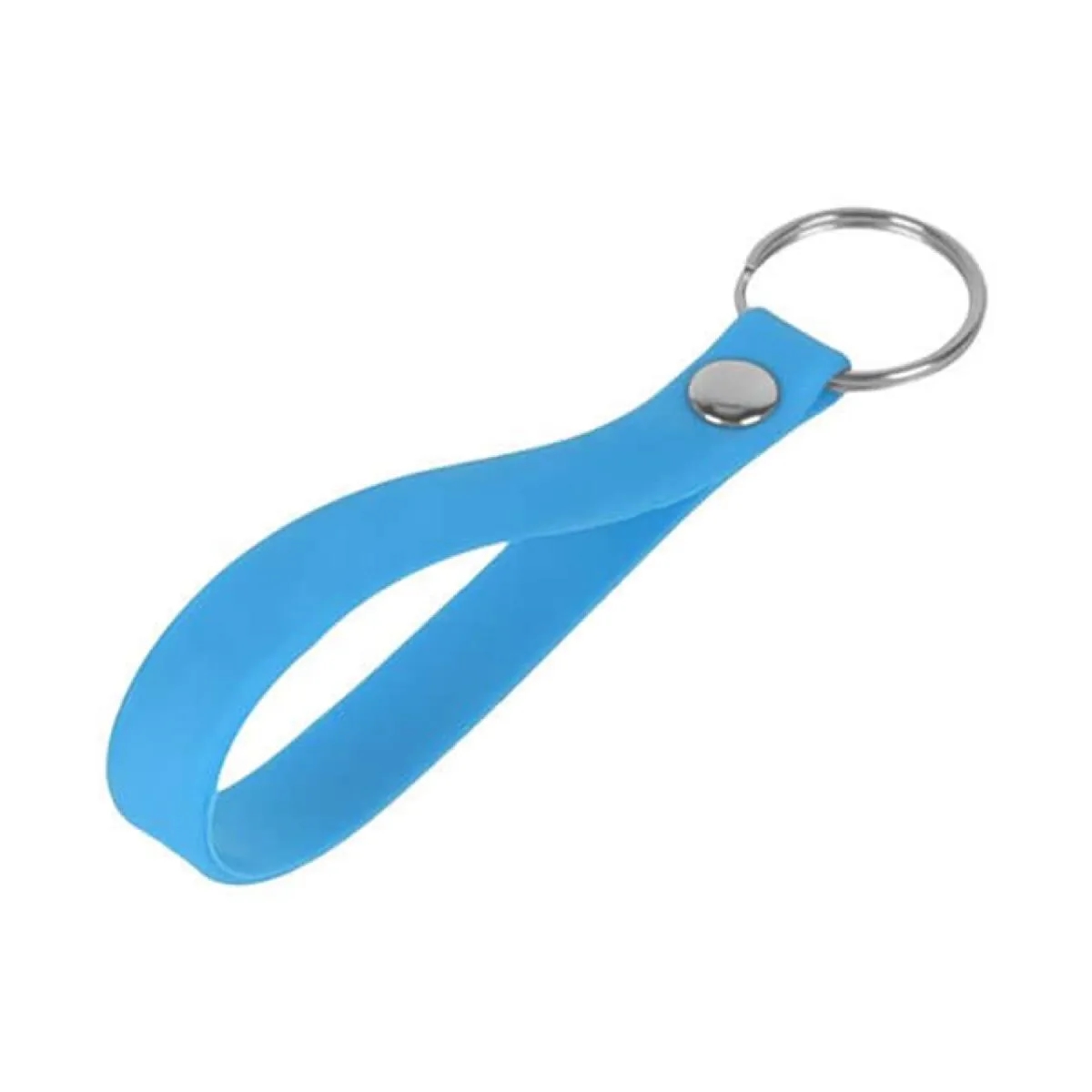 1/2"W SCREEN PRINTED SILICONE BRACELET KEYRING 7