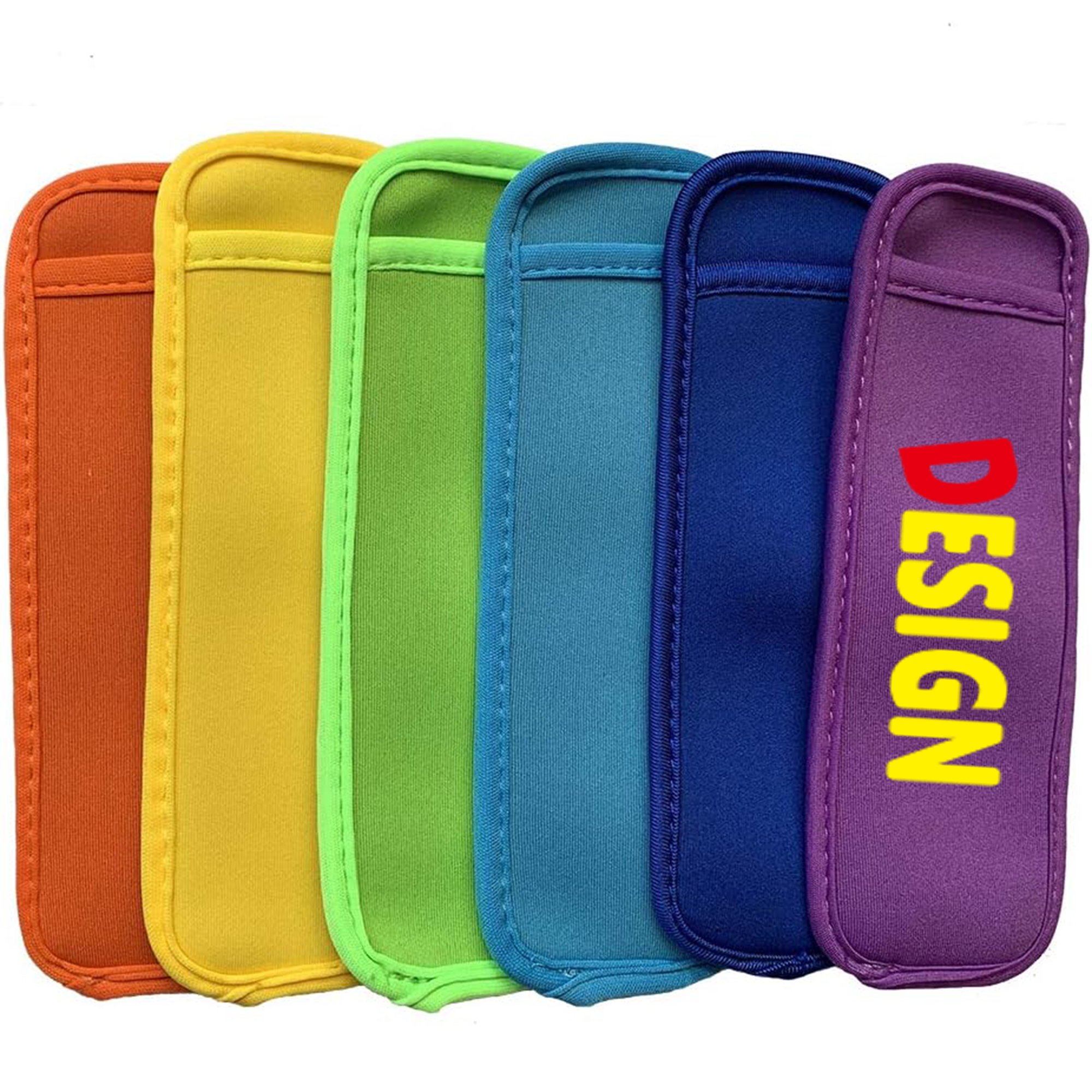 Multicolor Popsicle Holder, custom koozie with logo imprint 2