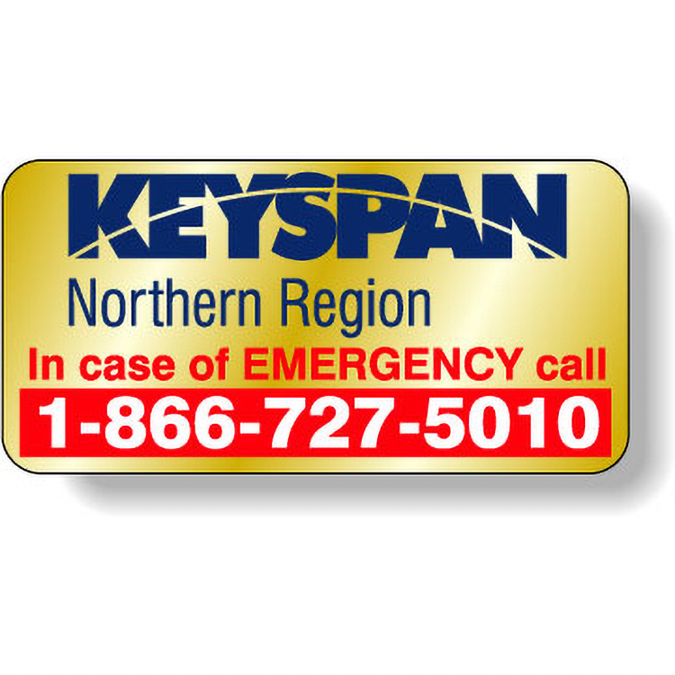 Bright Gold Foil Paper Roll Labels Stock Rectangle (1"x2")