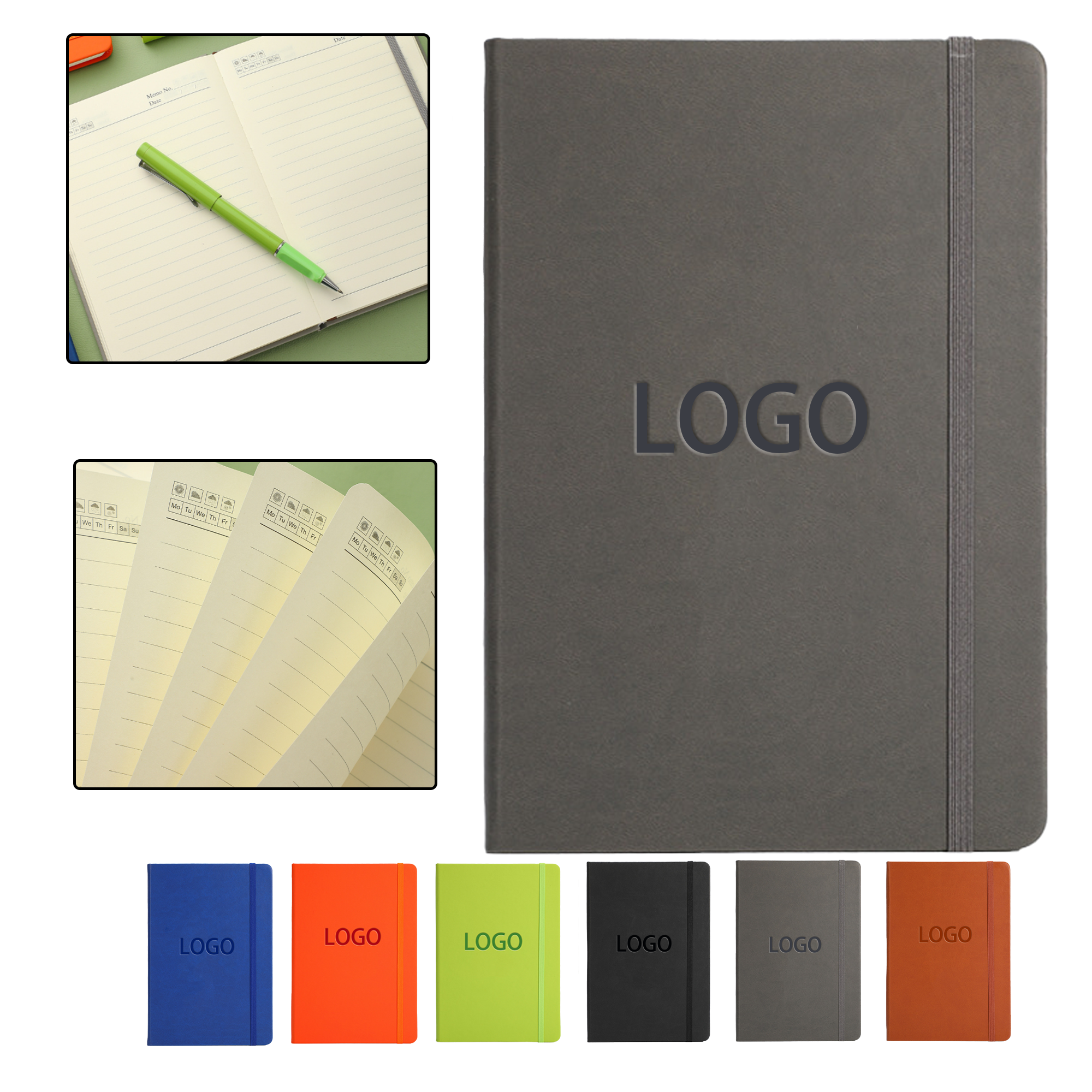 Multi-Color Business Strap Notebook 6